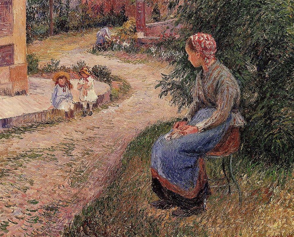 A Servant Seated in the Garden at Eragny