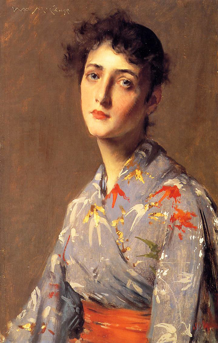 Girl in a Japanese Kimono