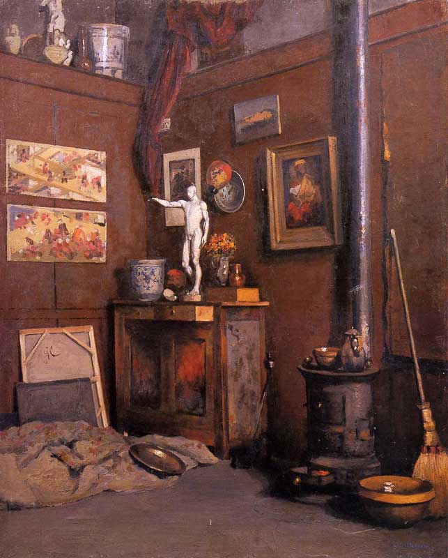 Intérieur d'Atelier avec Fourneau