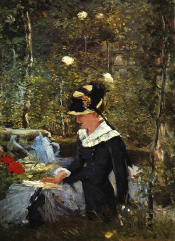 Jeune Fille dans un Jardin