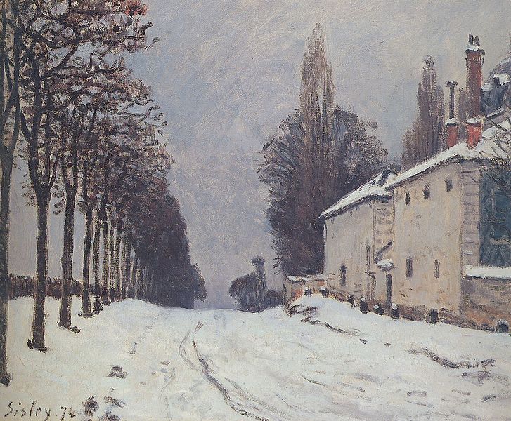 Snow on the Road, Louveciennes (Chemin de la Machine)