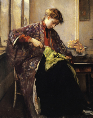 A Girl Mending